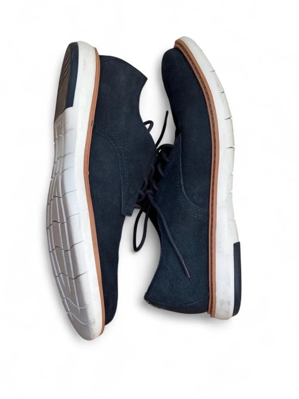 Unisex Navy Suede Derby Shoes